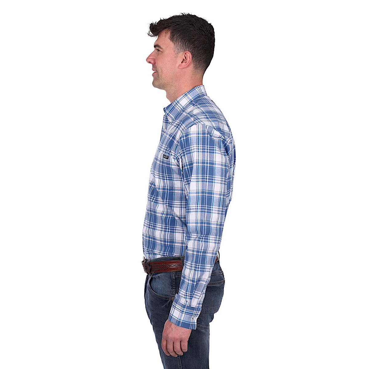 Wrangler Men’s Ranger Shirt - Blue/Tan