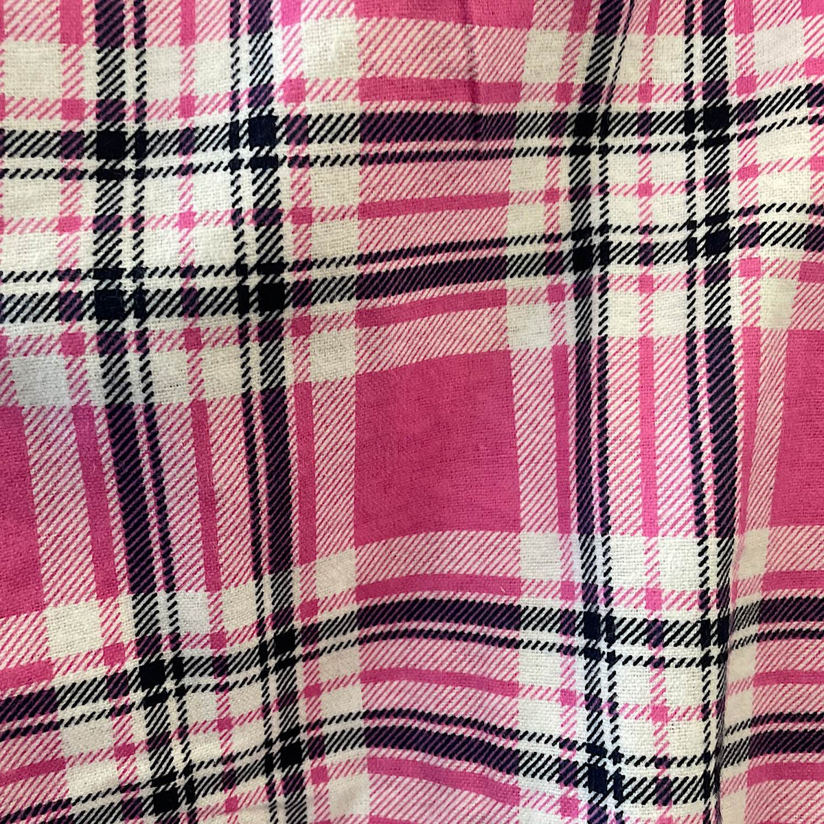 Pilbara Kid’s Open Front Flannelette Shirt - Pink / Navy / White