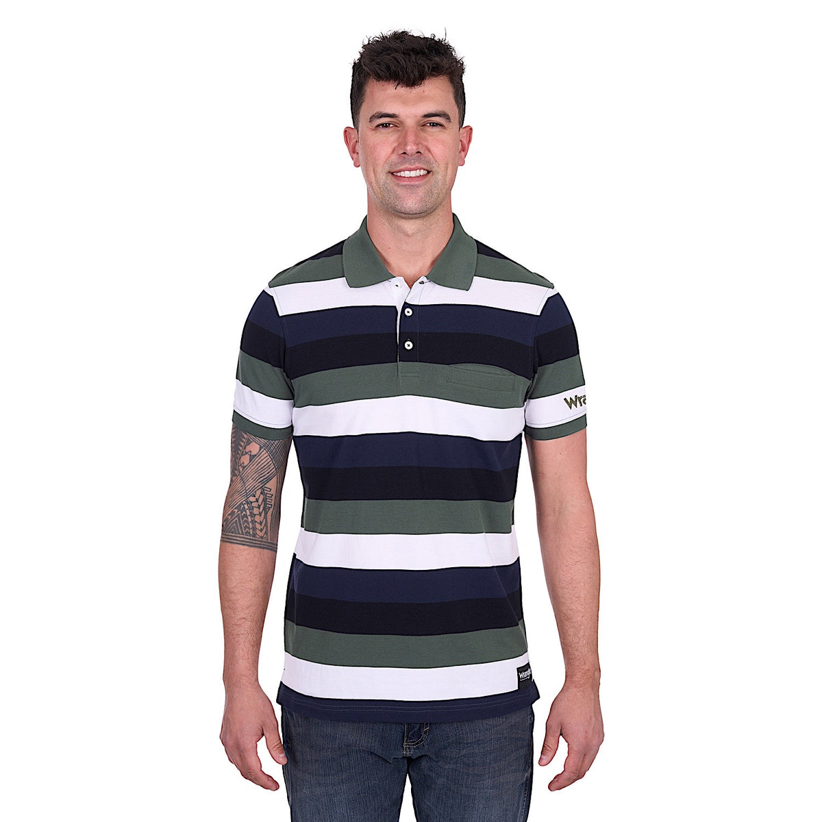 Wrangler Men’s Alan Polo - Navy/Cypress