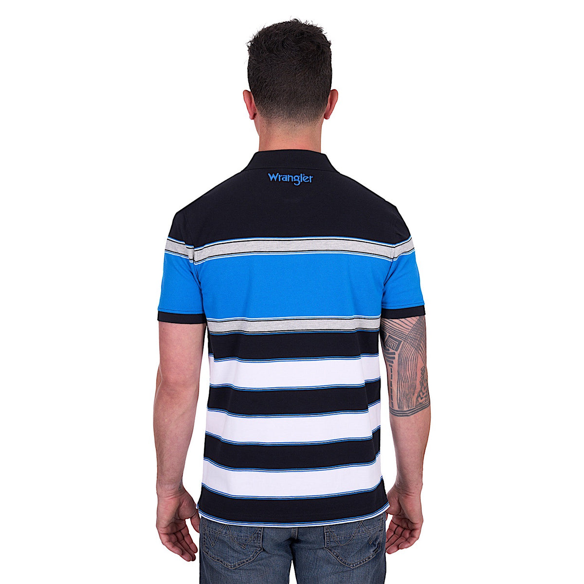 Wrangler Men’s Lawrie Polo - Black/Royal