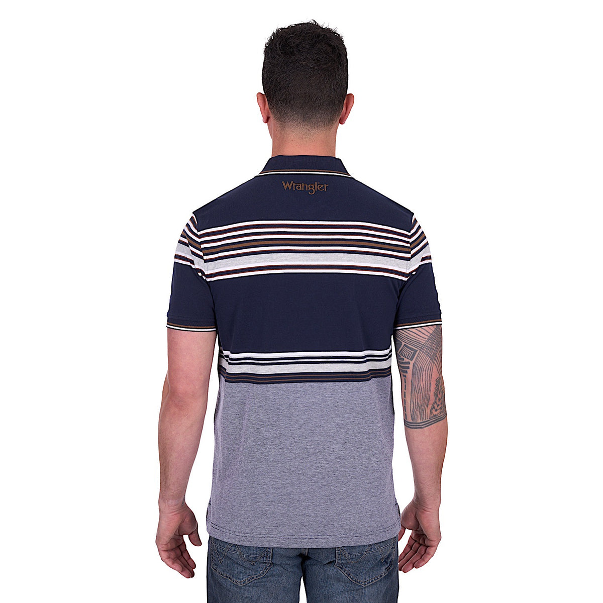 Wrangler Men’s Victor Polo - Navy/Tan