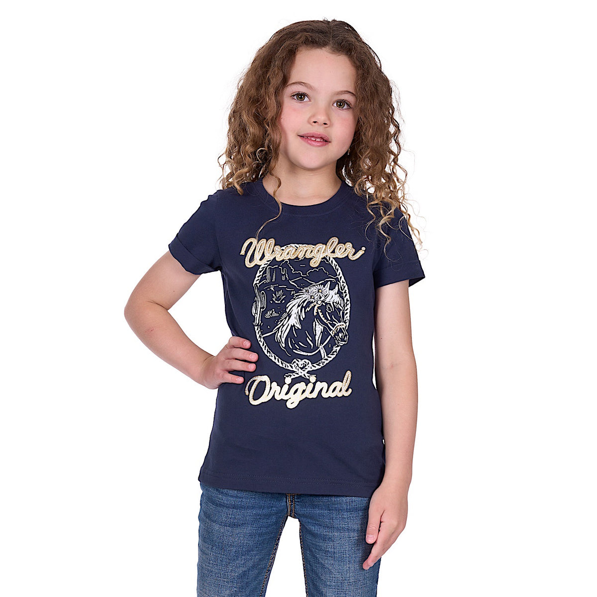 Wrangler Girl’s Glenda Tee - Navy