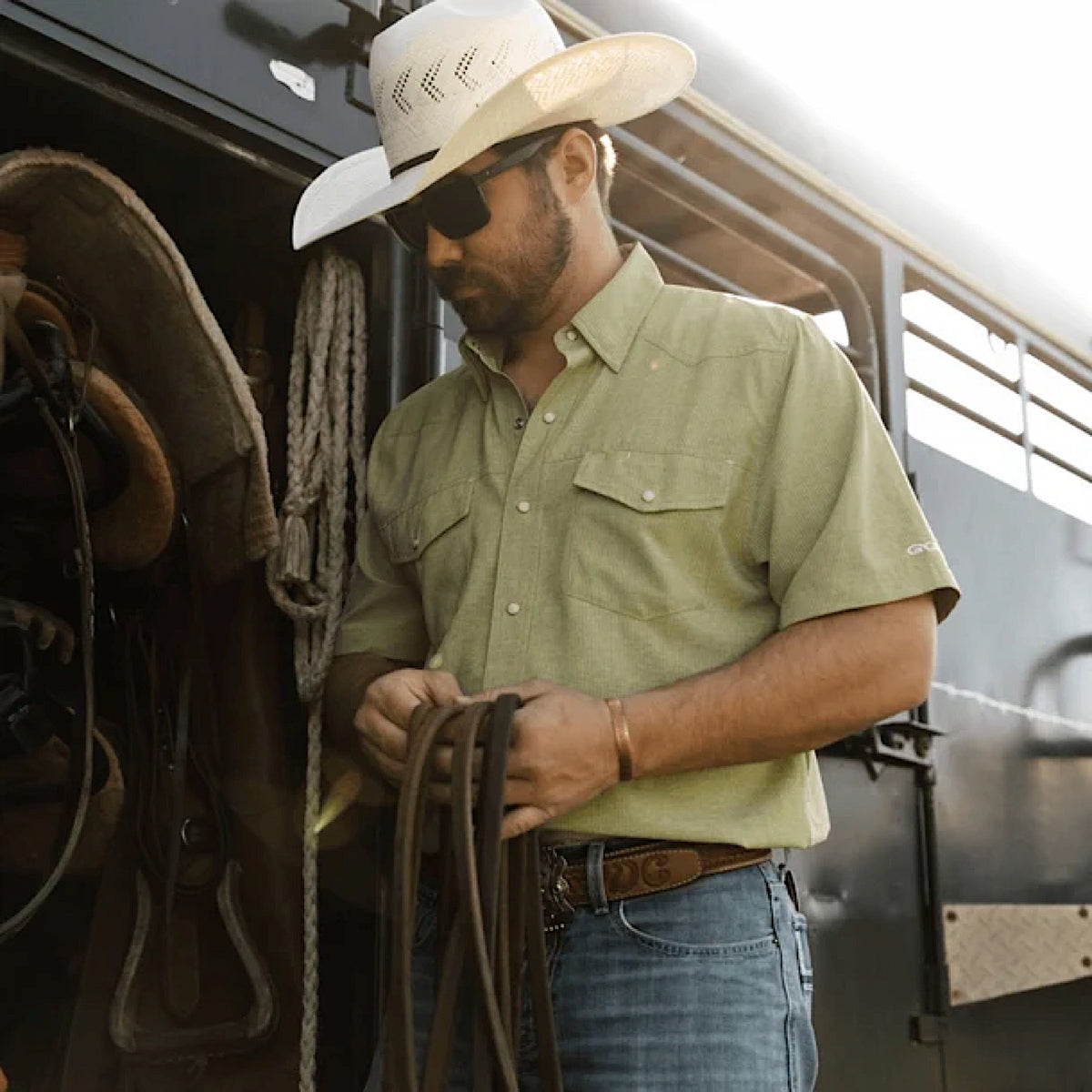 GameGuard Men's Drover Short Sleeve Shirt - Guac