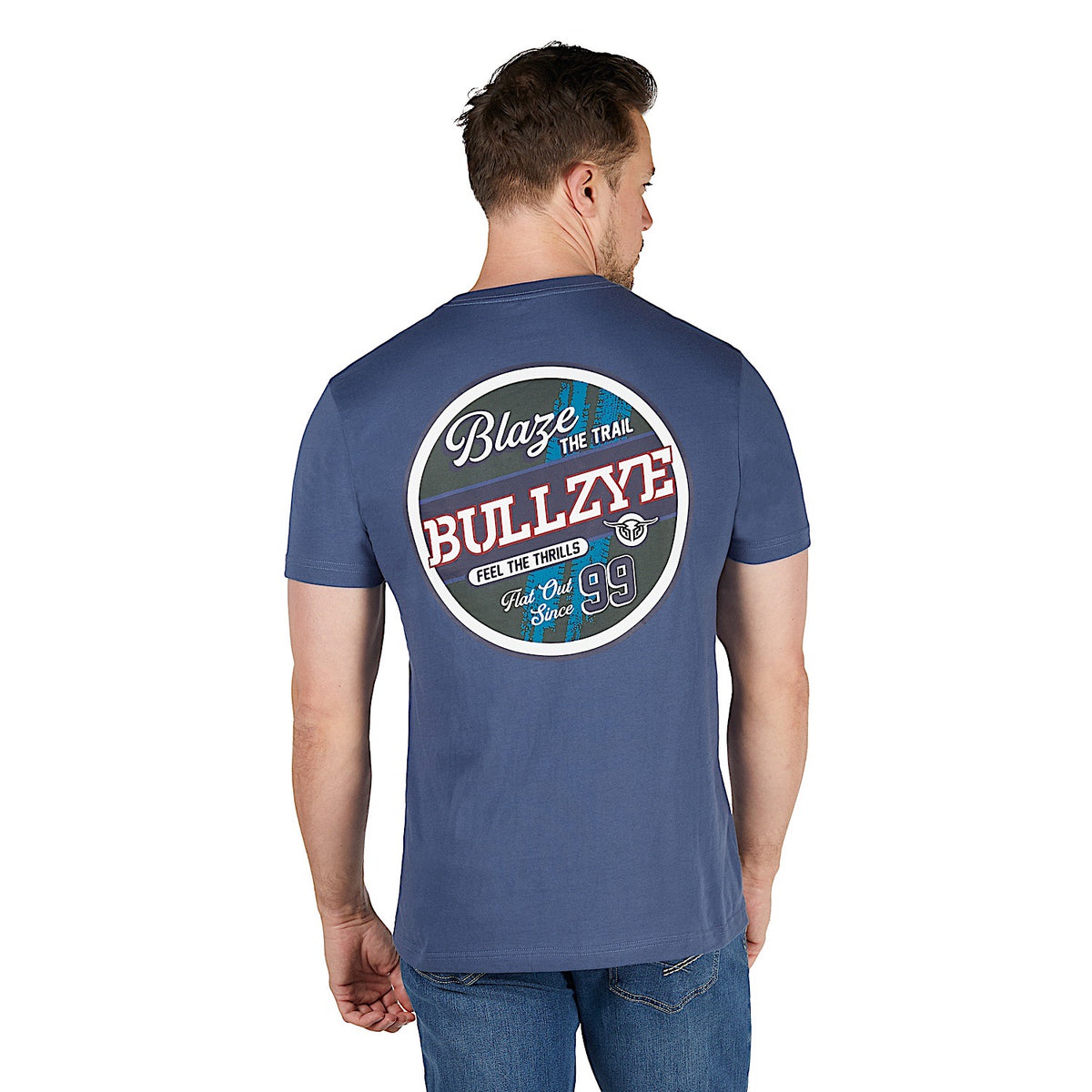 Bullzye Men's Blaze T Shirt - Blue Steel