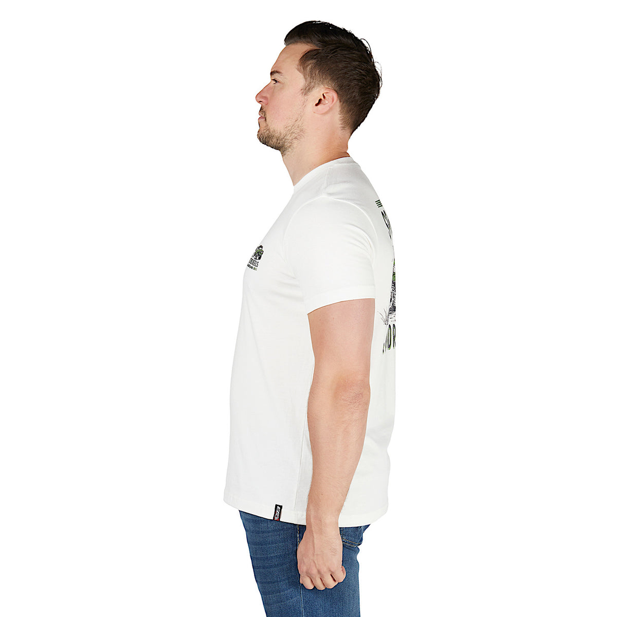 Bullzye Men's Reels T Shirt - Off White