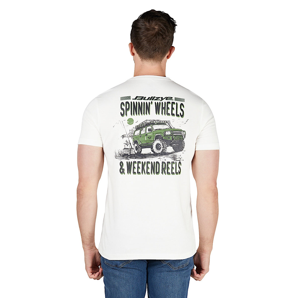 Bullzye Men's Reels T Shirt - Off White