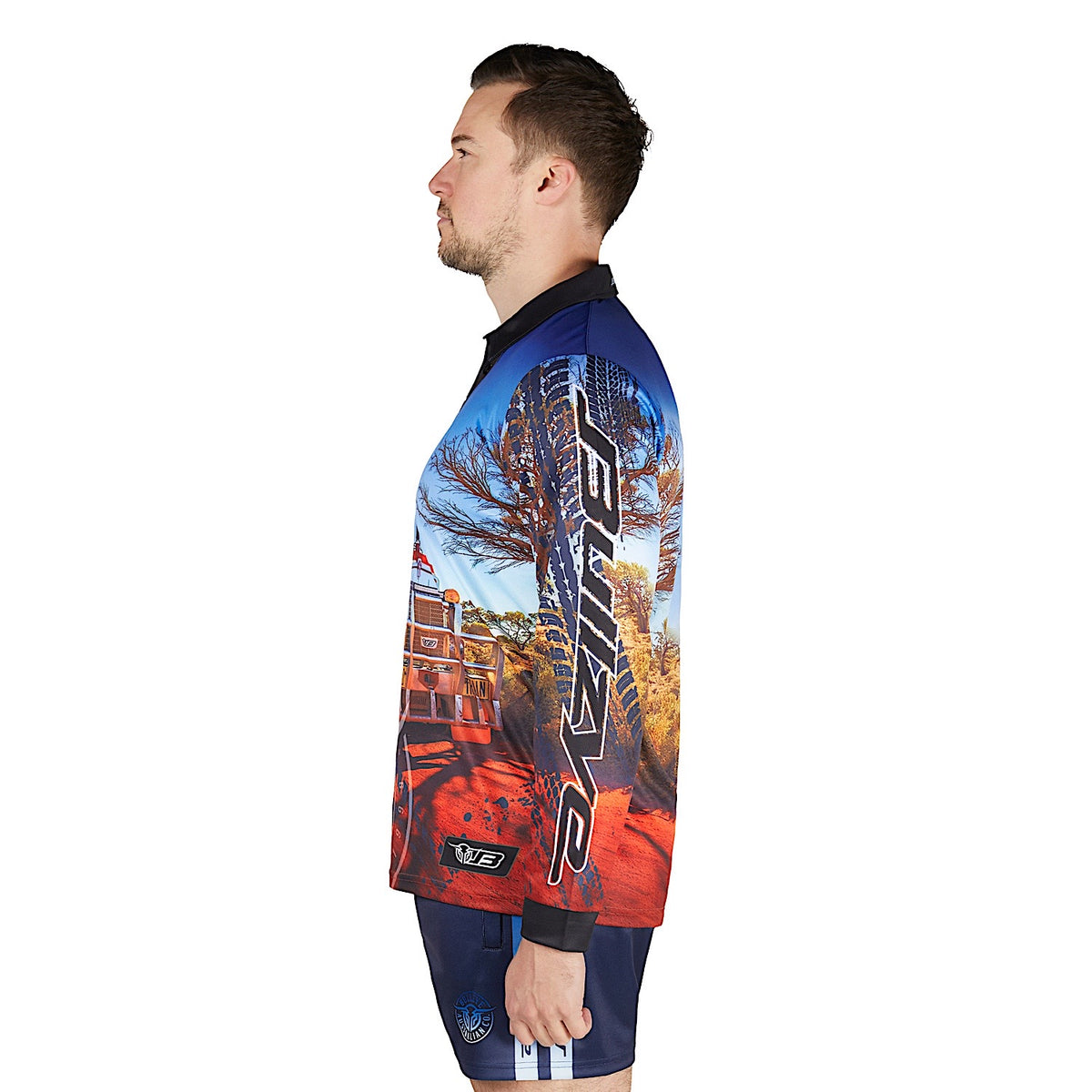 Bullzye Men's Road Train Long Sleeve Fishing Shirt - Multi