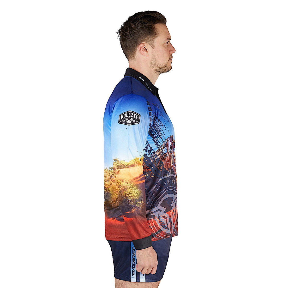 Bullzye Men's Road Train Long Sleeve Fishing Shirt - Multi
