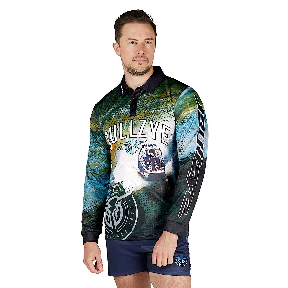 Bullzye Men's Rowdy Long Sleeve Fishing Shirt - Multi