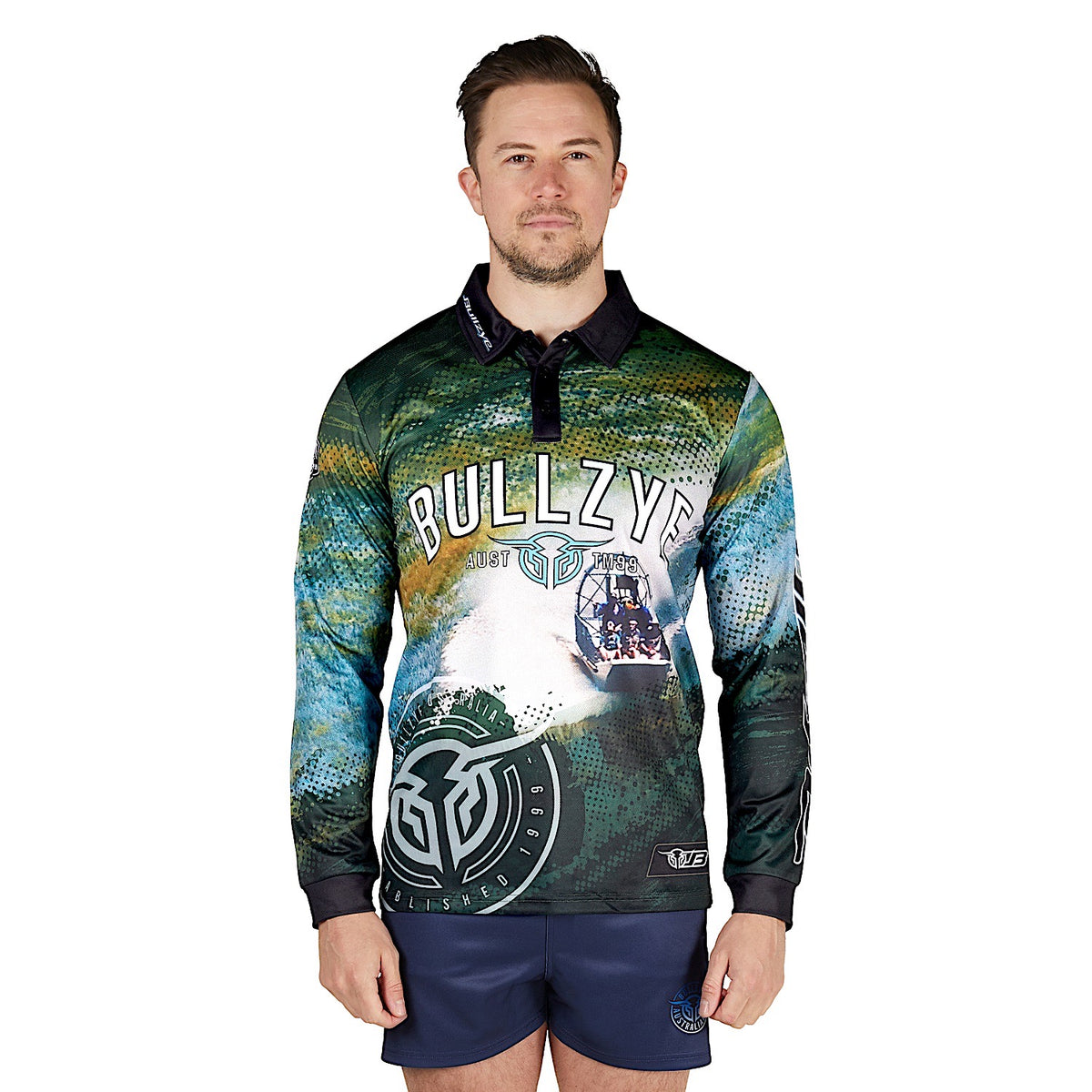 Bullzye Men's Rowdy Long Sleeve Fishing Shirt - Multi