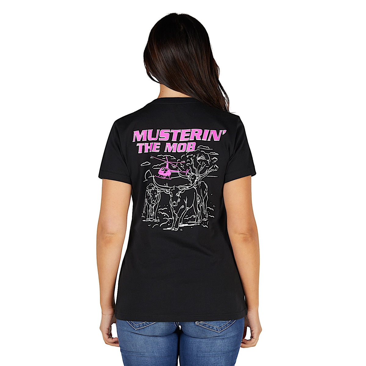 Bullzye Women's Muster T Shirt - Black