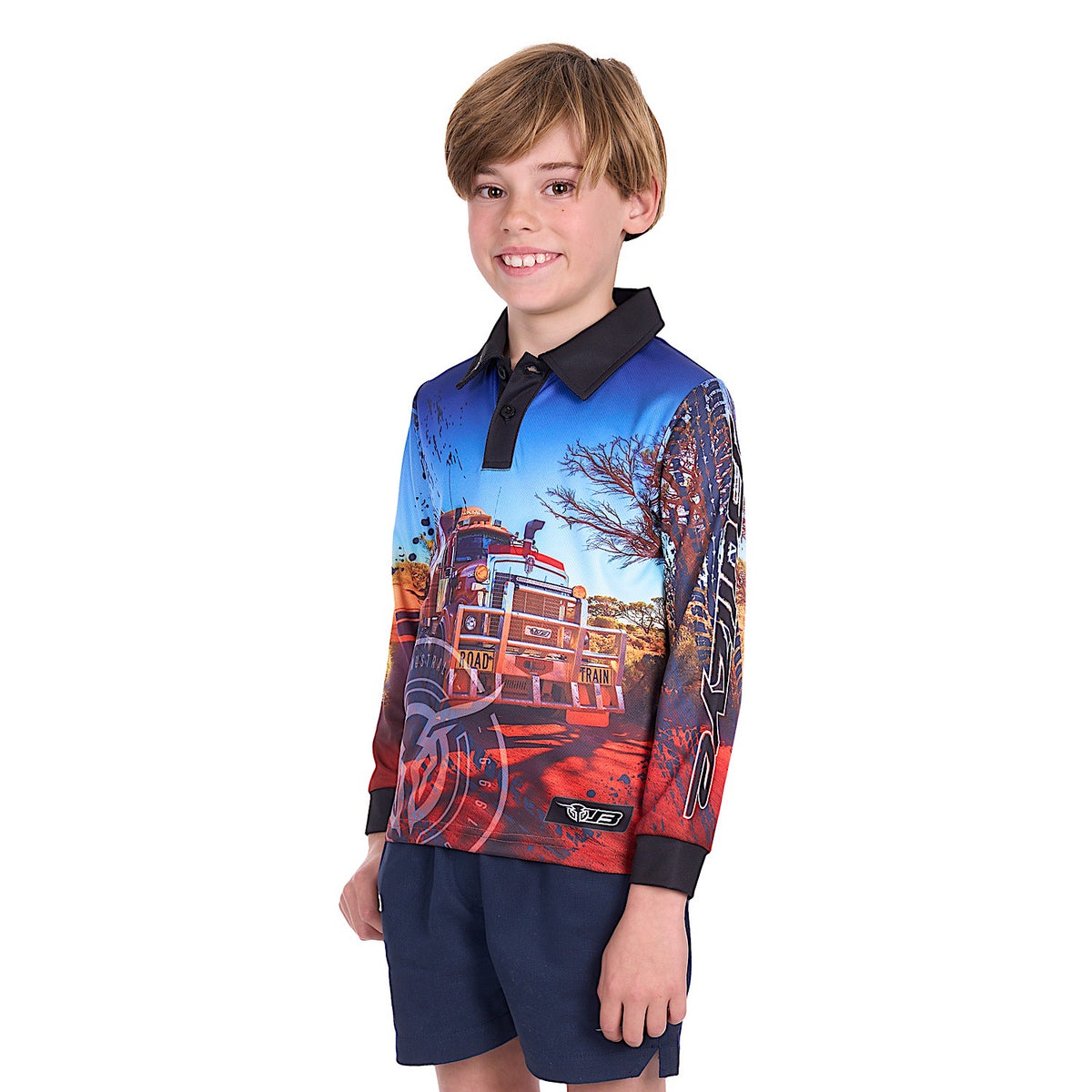 Bullzye Boy's Road Train Long Sleeve Fishing Shirt - Multi