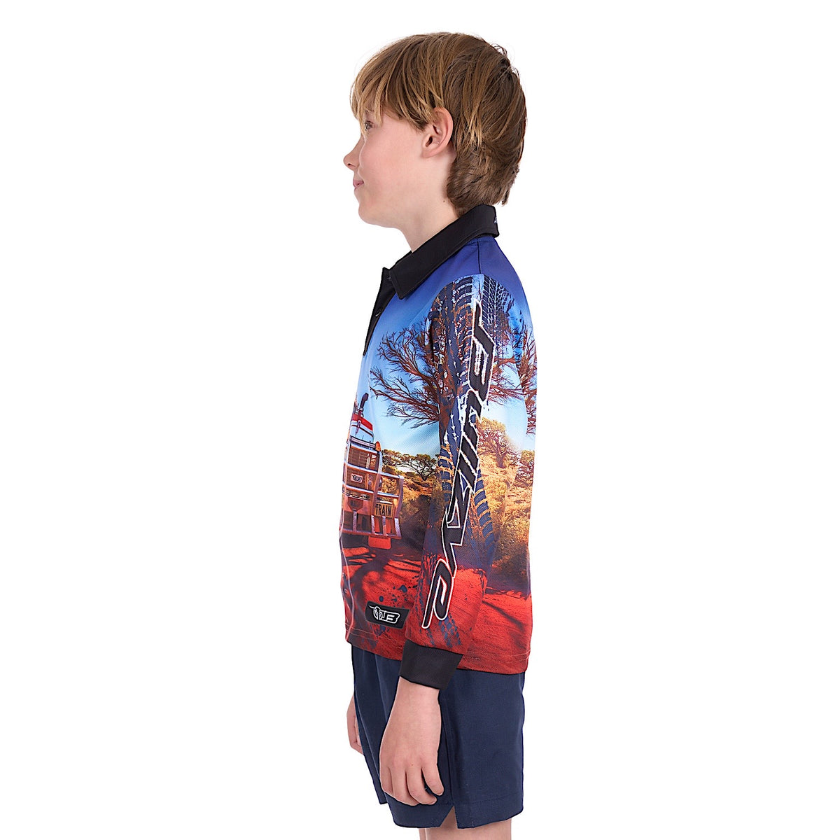 Bullzye Boy's Road Train Long Sleeve Fishing Shirt - Multi