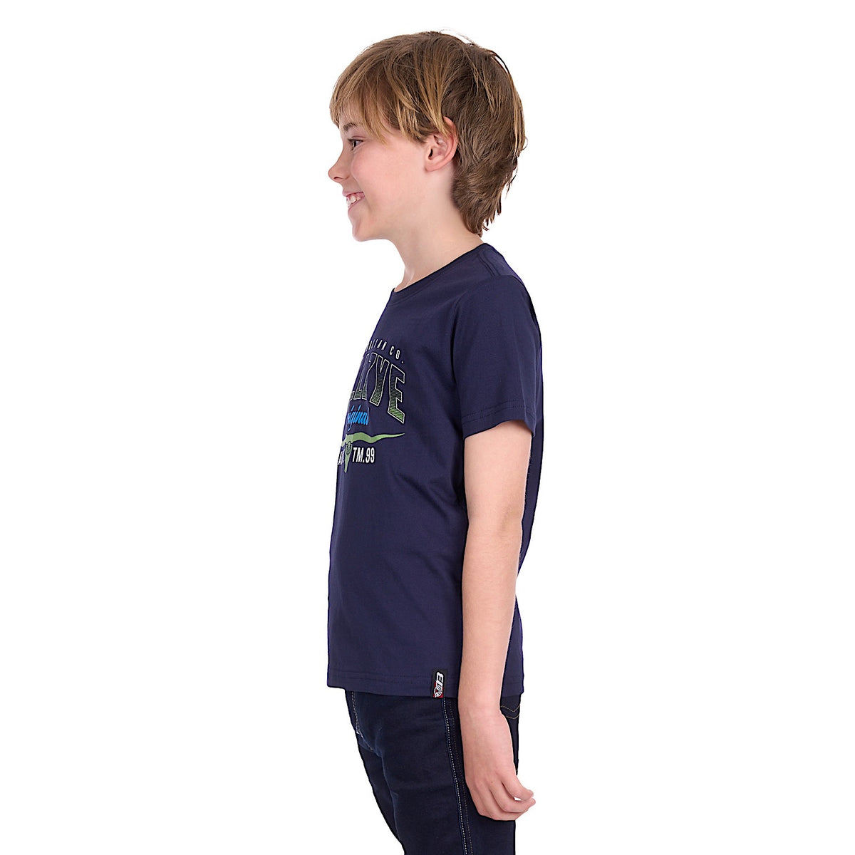 Bullzye Boy's Original T Shirt - Navy