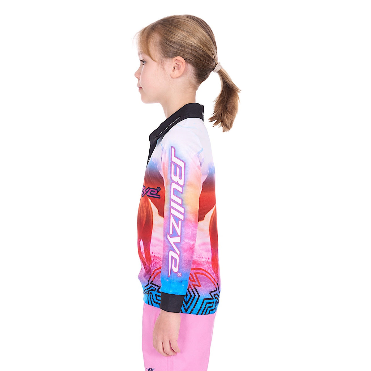 Bullzye Girl's Gallop Long Sleeve Fishing Shirt - Pink Multi