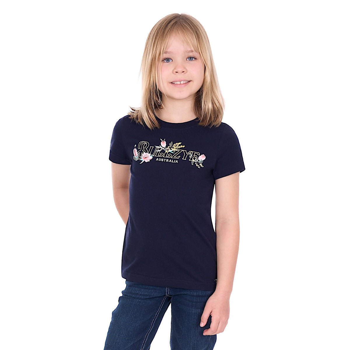 Bullzye Girl's Bindi T Shirt - Navy