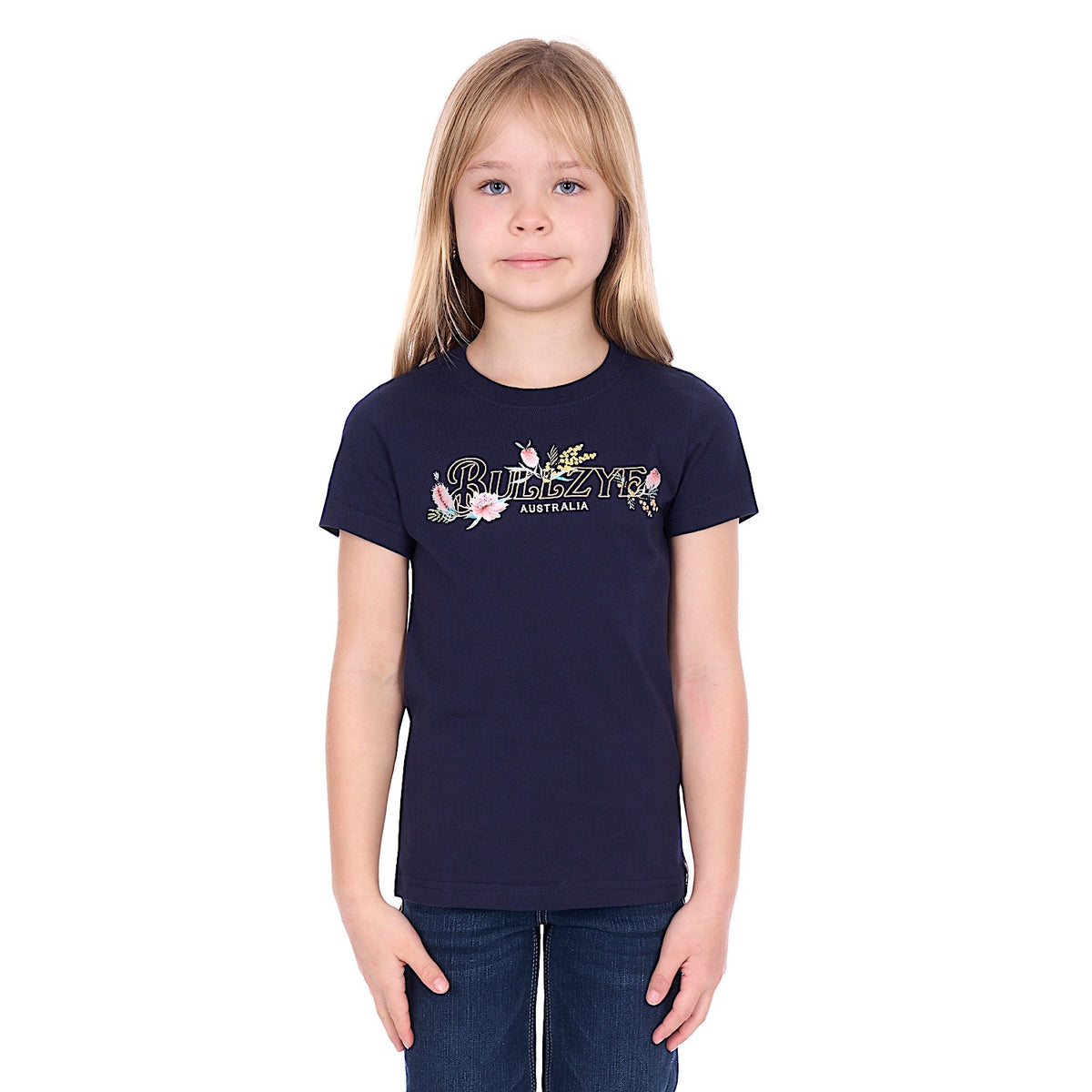Bullzye Girl's Bindi T Shirt - Navy