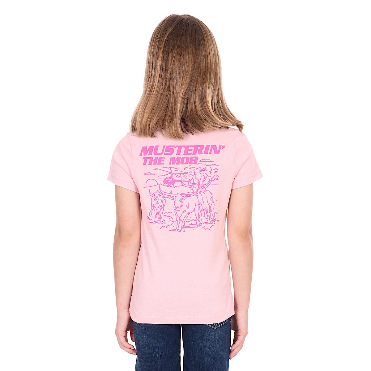 Bullzye Girl's Muster T Shirt - Blush
