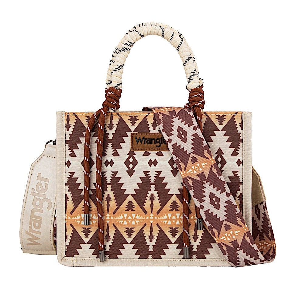 X5S2901BAG_Wrangler Southwestern Rope Handle Bag - Mocha