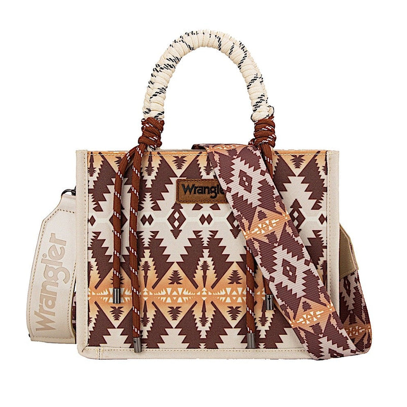 X5S2901BAG_Wrangler Southwestern Rope Handle Bag - Mocha