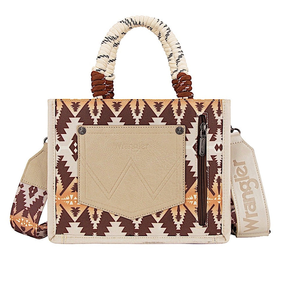 X5S2901BAG_Wrangler Southwestern Rope Handle Bag - Mocha