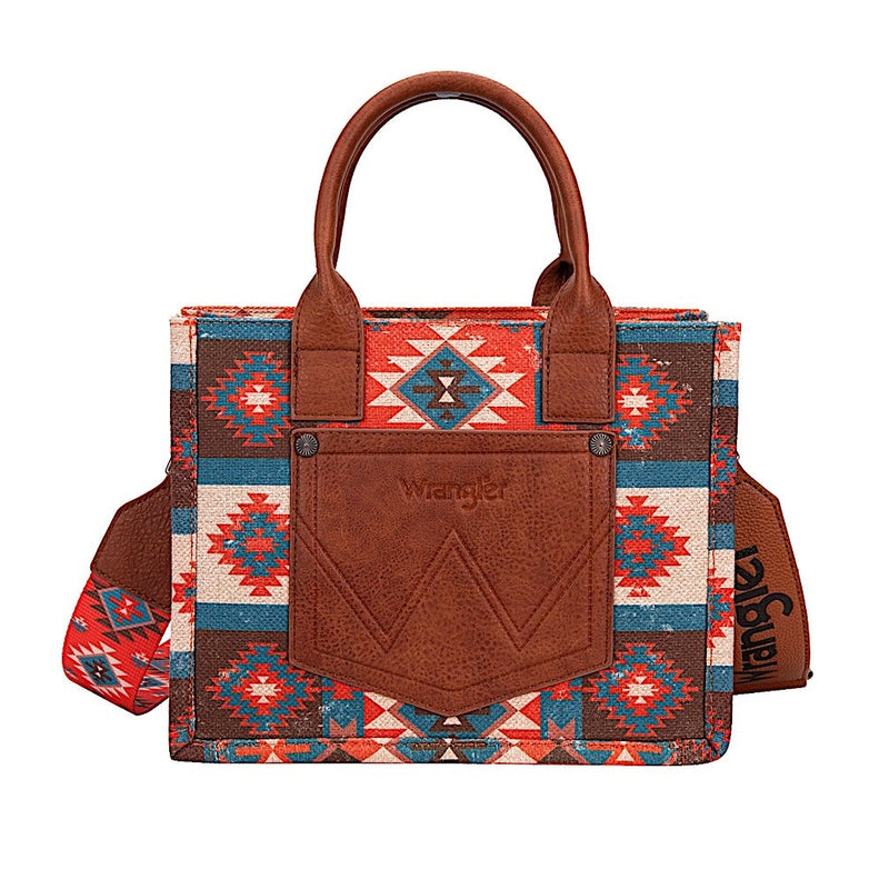 X5S2910BAG_Wrangler Macy Aztec Crossbody Bag - coral