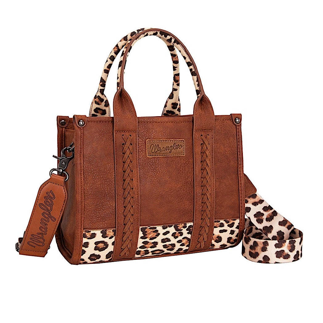 Wrangler Leopard Print Crossbody Bag - Tan-X5S2934BAG