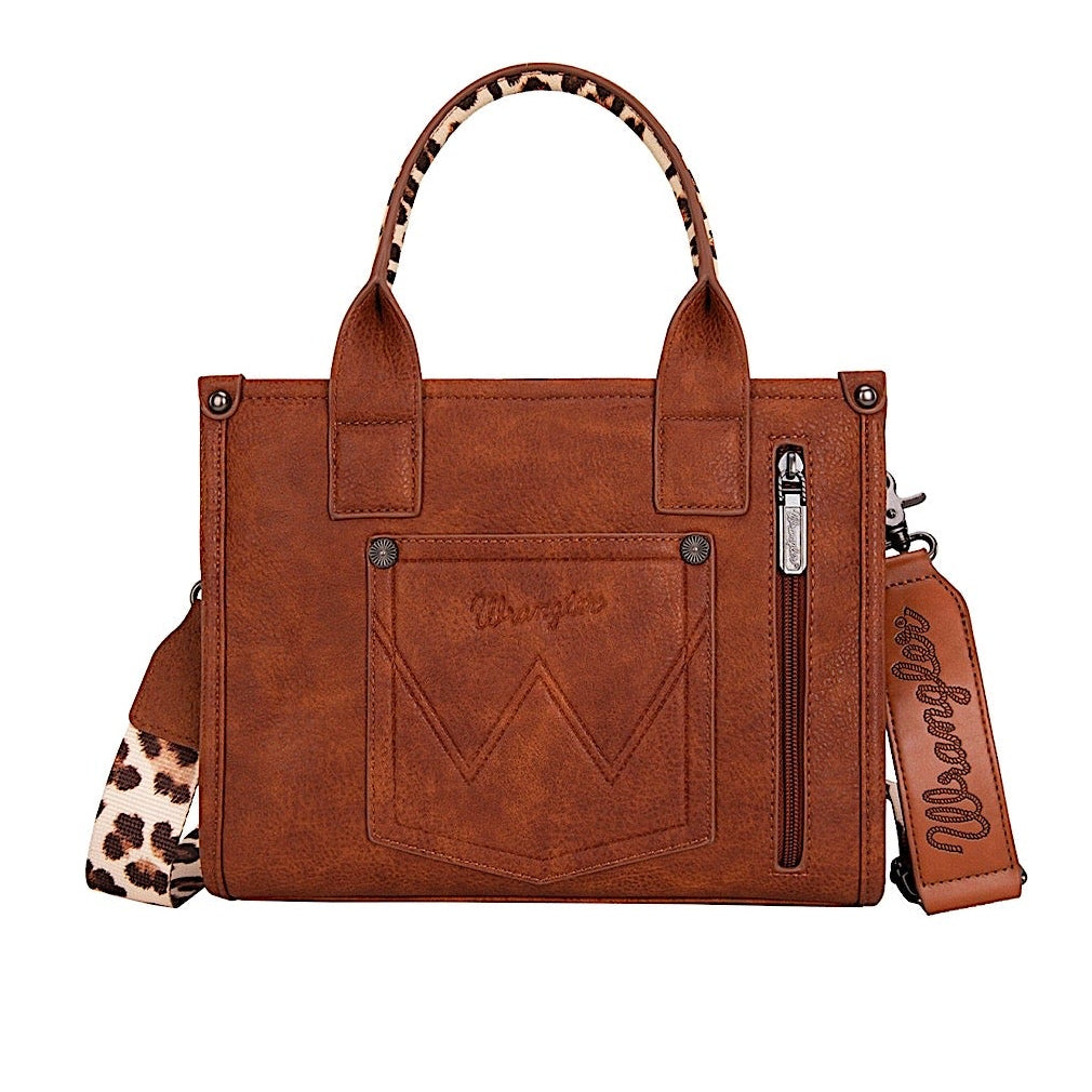 Wrangler Leopard Print Crossbody Bag - Tan-X5S2934BAG