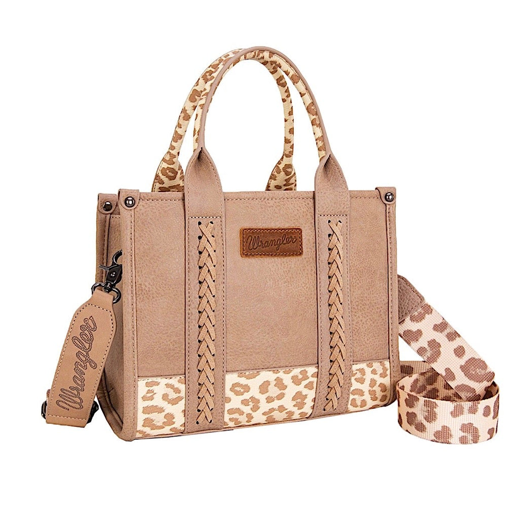 Wrangler Leopard Print Crossbody Bag - Taupe-X5S2934BAG