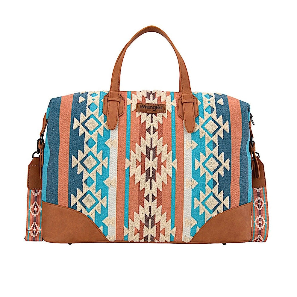 54943_X5S2942BAG_Wrangler Cilia Aztec Duffle Bag - Tan