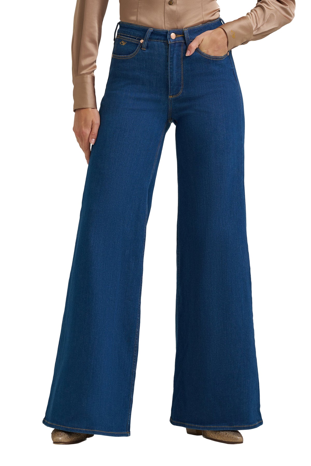 Wrangler X Lainey Wilson Women's Cheeky Wide Leg Jean - Blue
