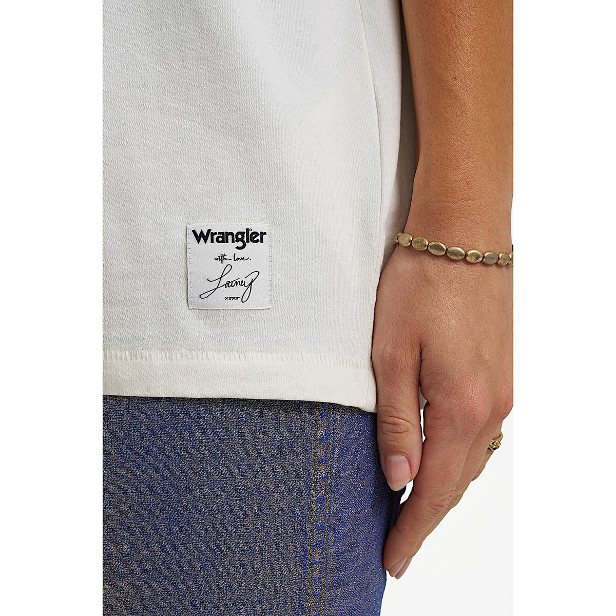 Wrangler X Lainey Wilson Womens Country Cool Oversized T Shirt - White