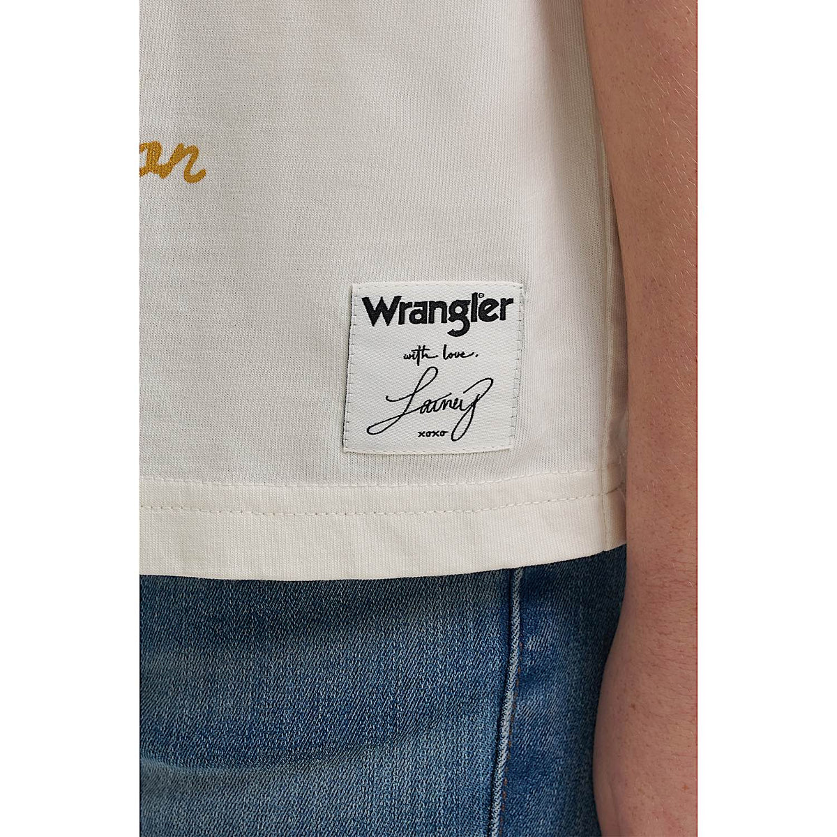 Wrangler X Lainey Wilson Girls Country Cool Oversized T Shirt - White