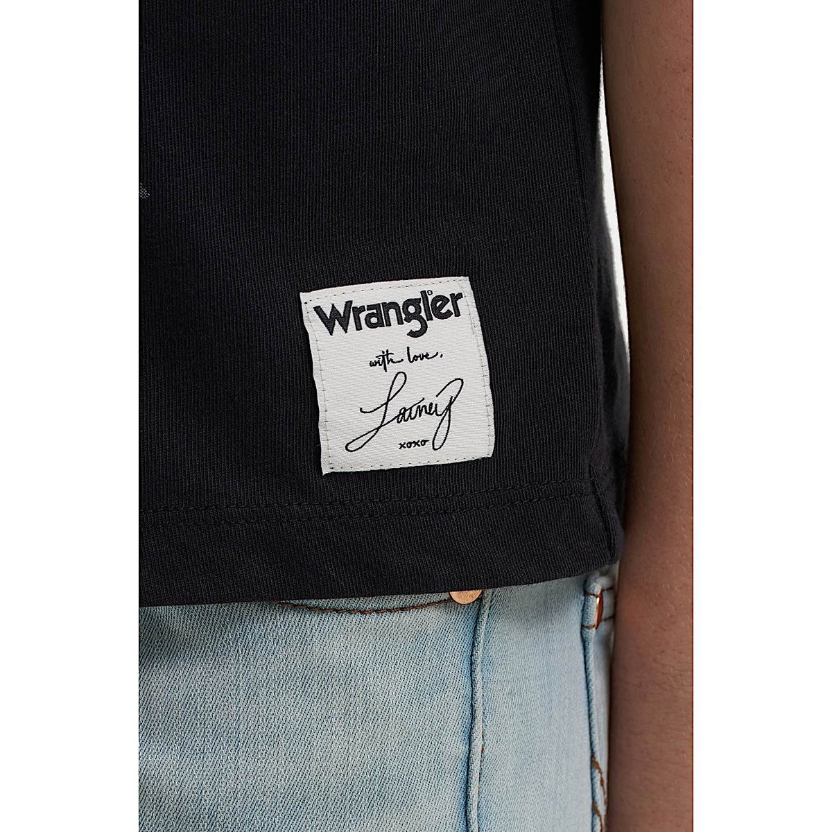 Wrangler X Lainey Wilson Girls Moon T Shirt - Black