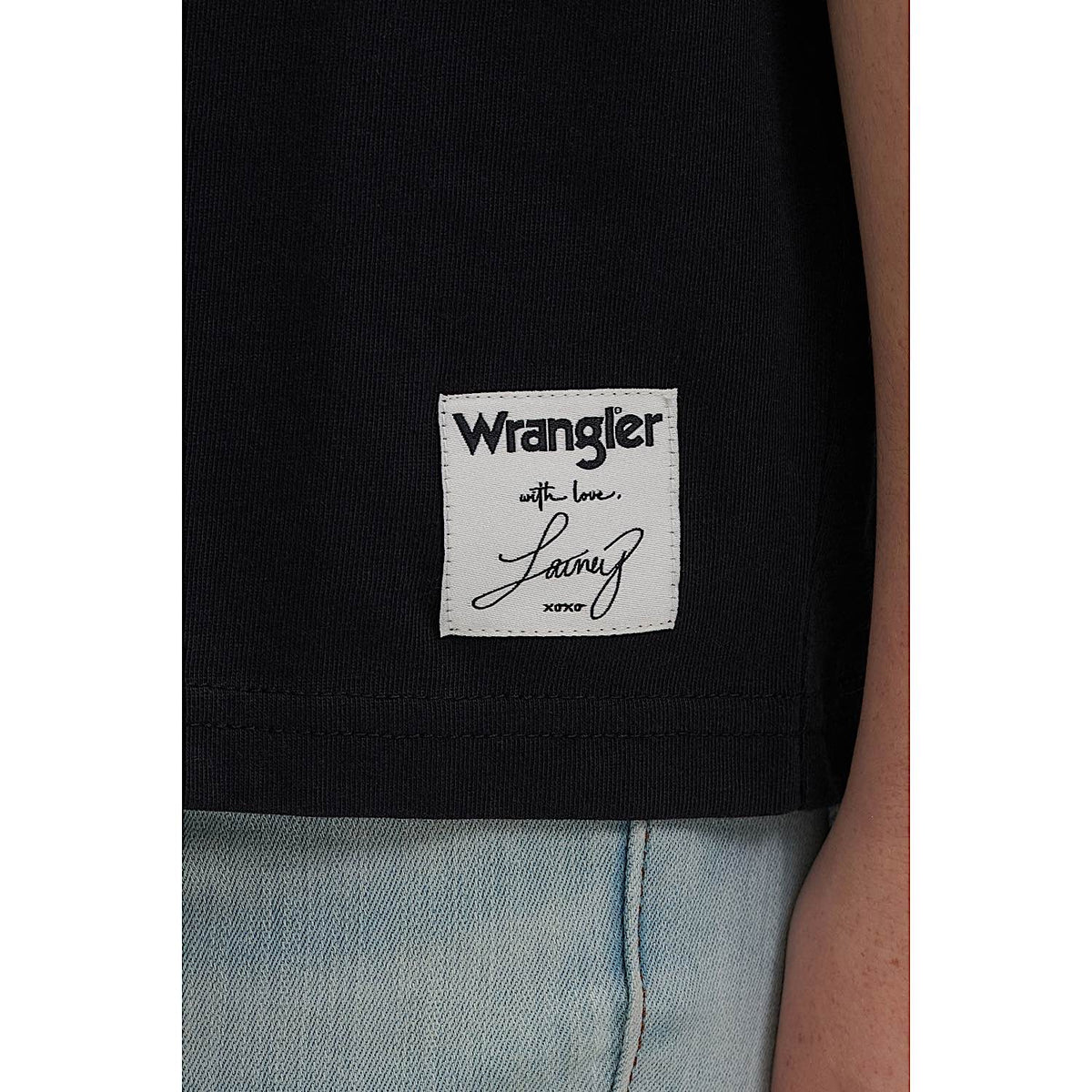 Wrangler X Lainey Wilson Girls Jukebox Gold Oversized T Shirt - Black