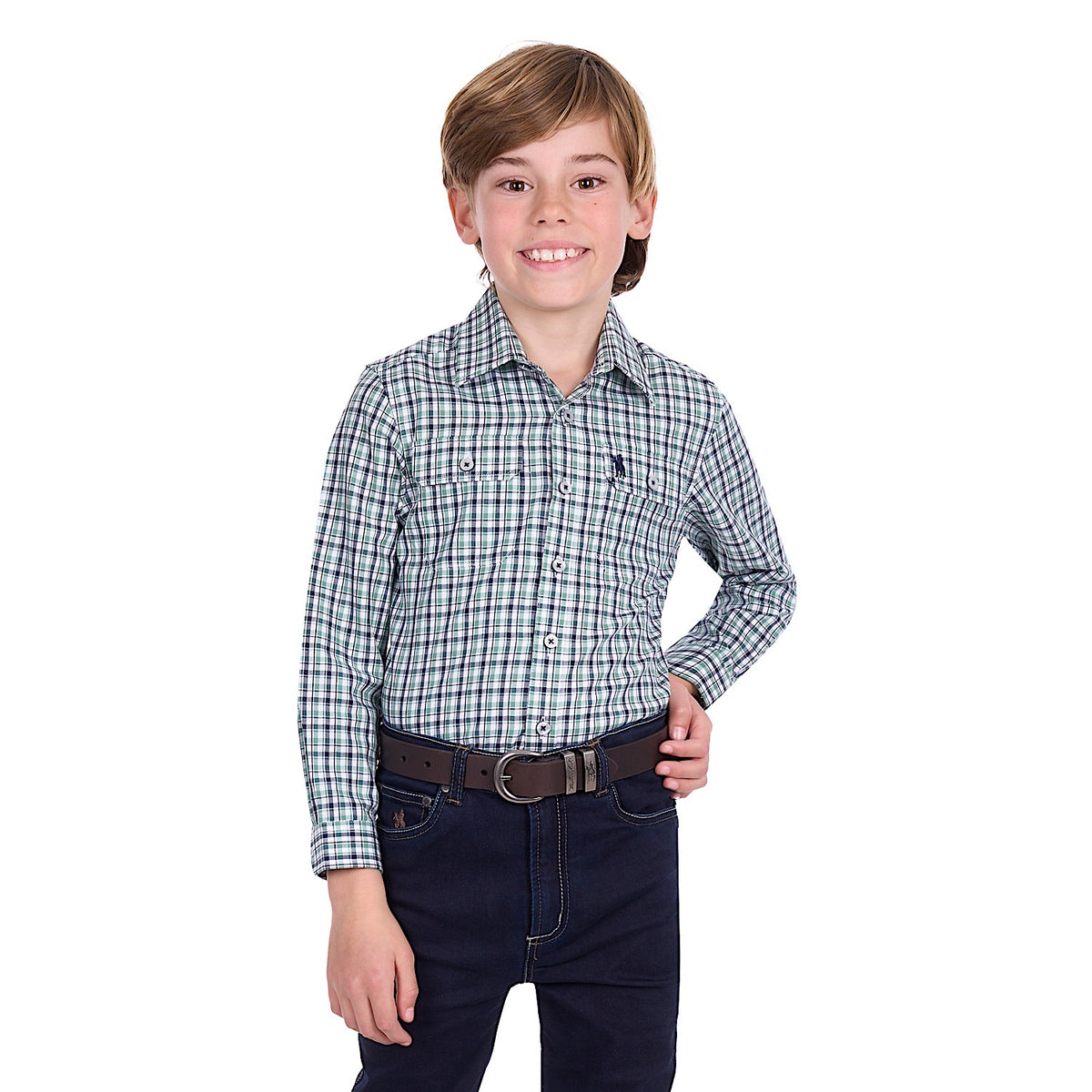 Thomas Cook Boy’s Edward Shirt - Navy / Green
