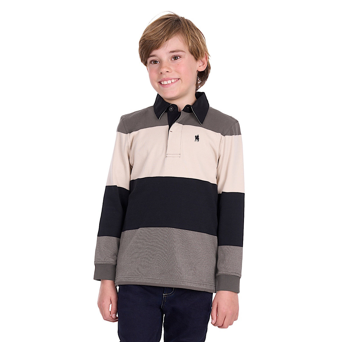 Thomas Cook Boy’s Brandon Rugby - Black / Oat