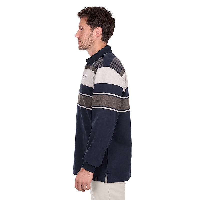 Thomas Cook Men’s Bryan Stripe Rugby - Navy / Dark Tan