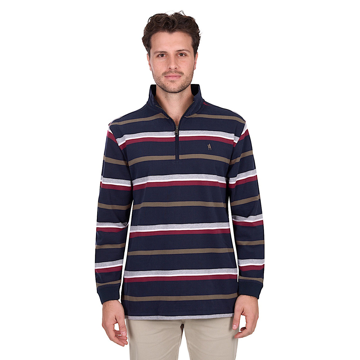 Thomas Cook Men’s Nicholas 1/4 Zip Rugby - Navy / Multi