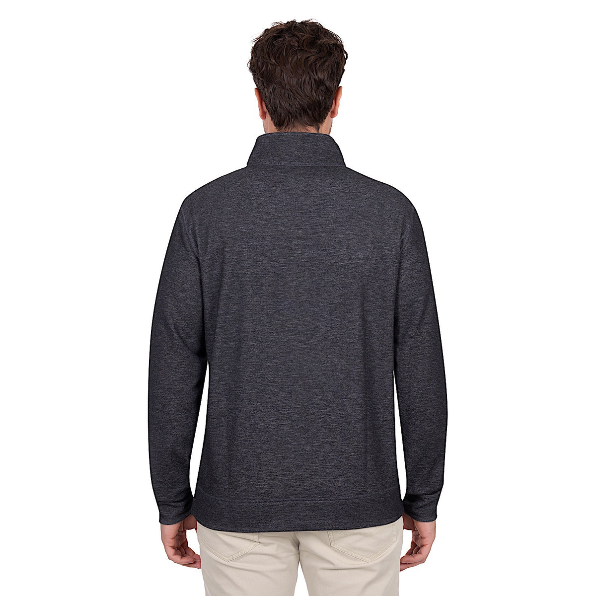 Thomas Cook Men’s Vic Reversible 1/4 Zip Jumper - Black / Oat Marle