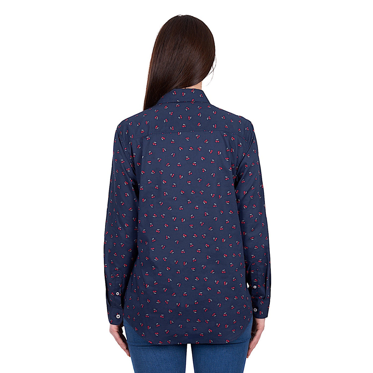 Hard Slog Women’s Cherry 1/2 Placket Shirt - Dark Navy