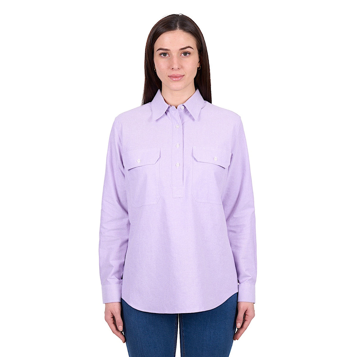Hard Slog Women’s Ginny 1/2 Placket Shirt - Lavender