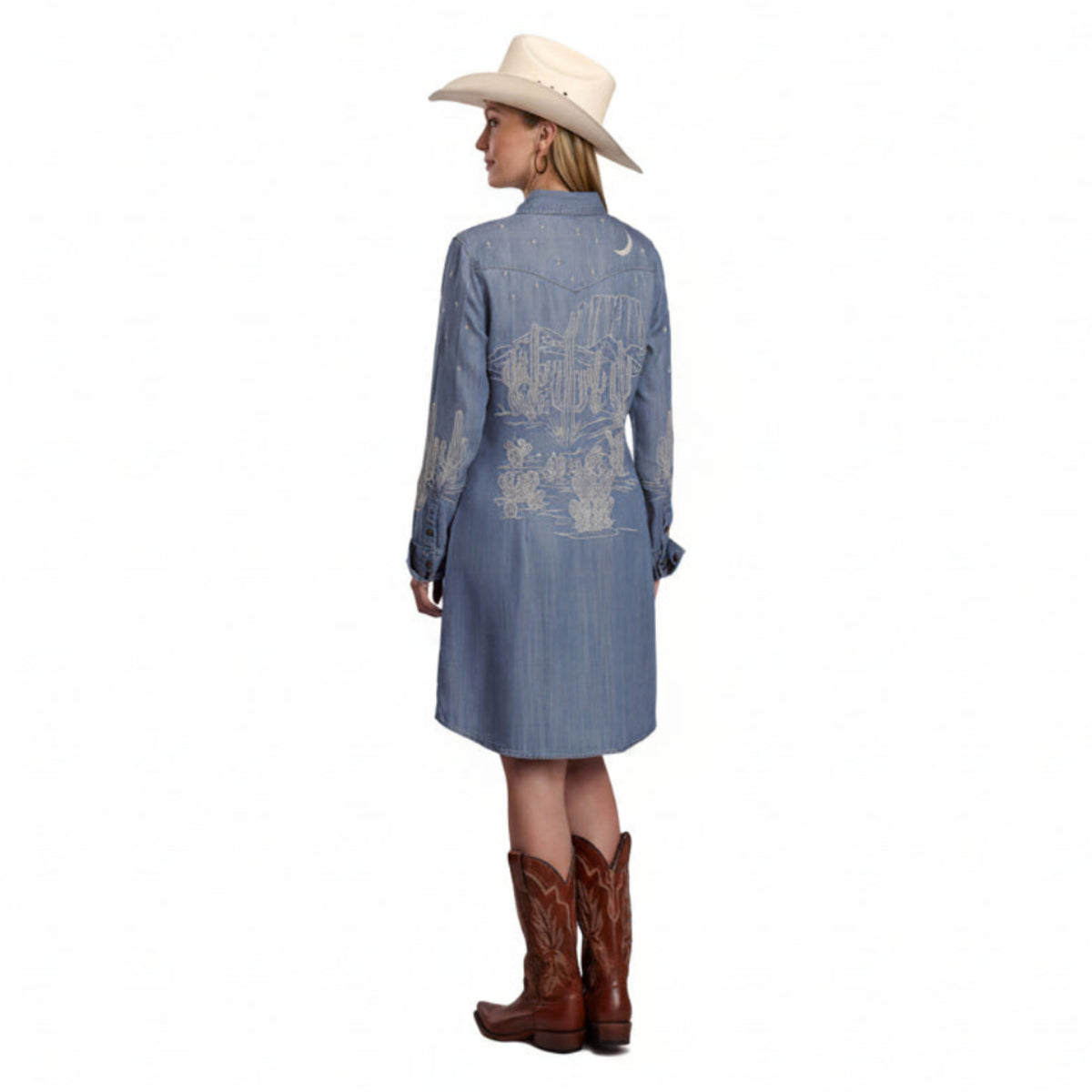 Stetson Women's Lavish Emblem Shirt Dress - Denim