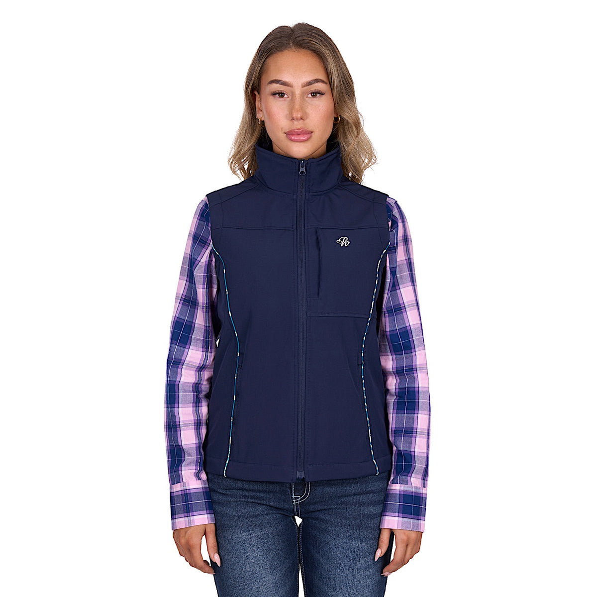 Pure Western Women’s Corine Softshell Vest - Navy