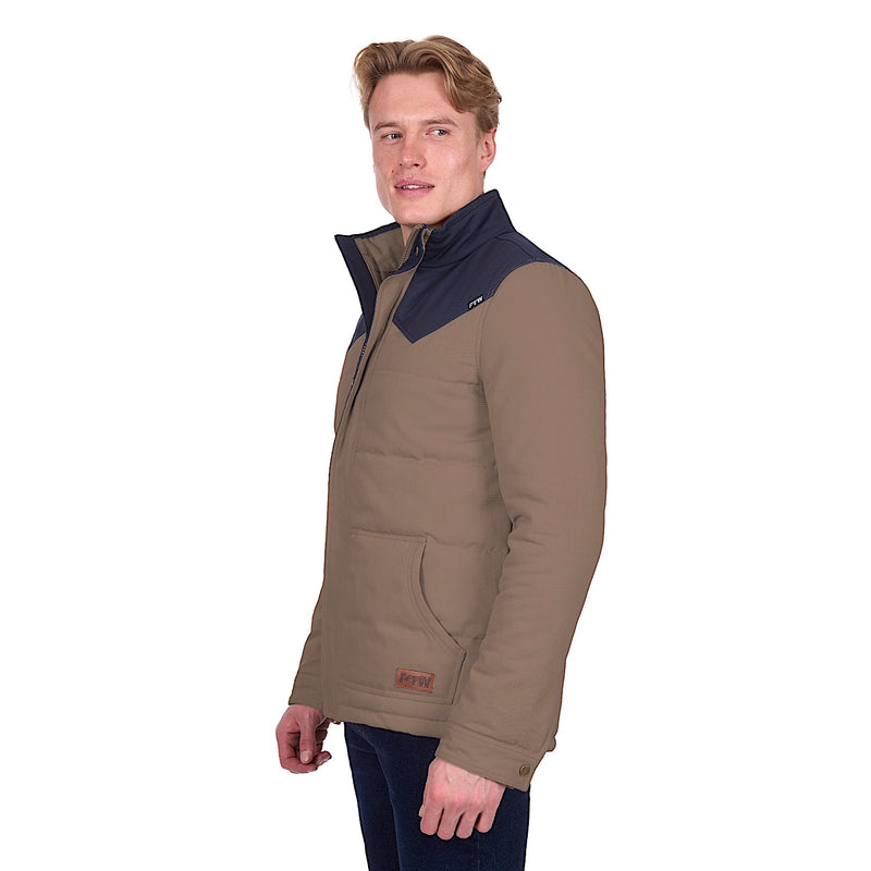 Pure Western Men’s Jamie Jacket - Stone/Navy