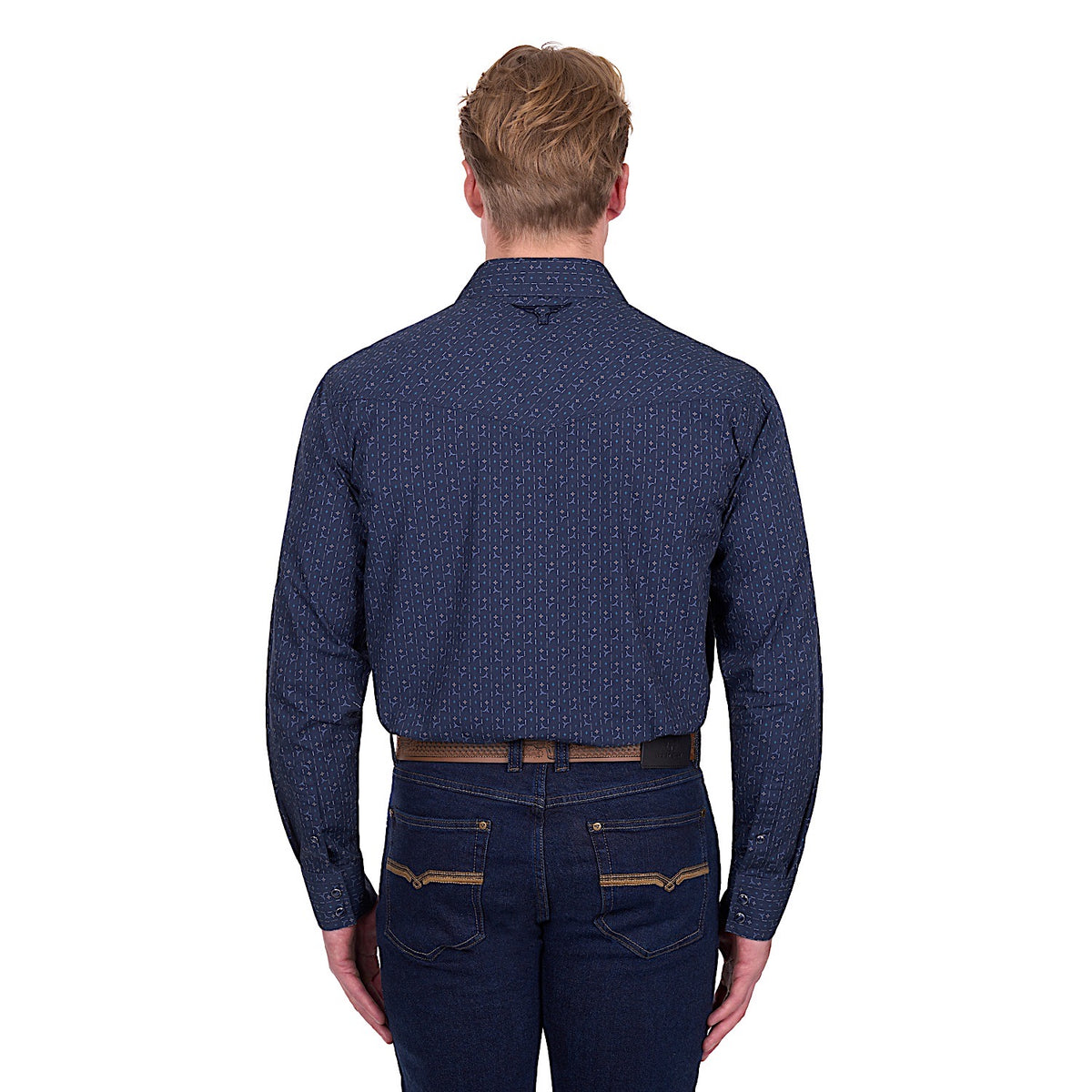 Pure Western Men’s Marc Shirt - Navy/Multi