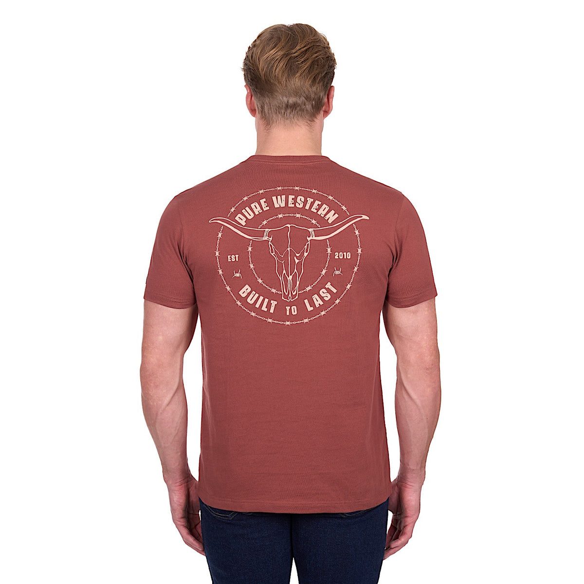 Pure Western Men’s Walker T-Shirt - Rust