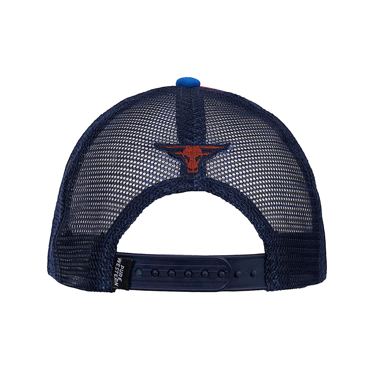 Pure Western Kids Rodeo Trucker Cap - Denim/Rust