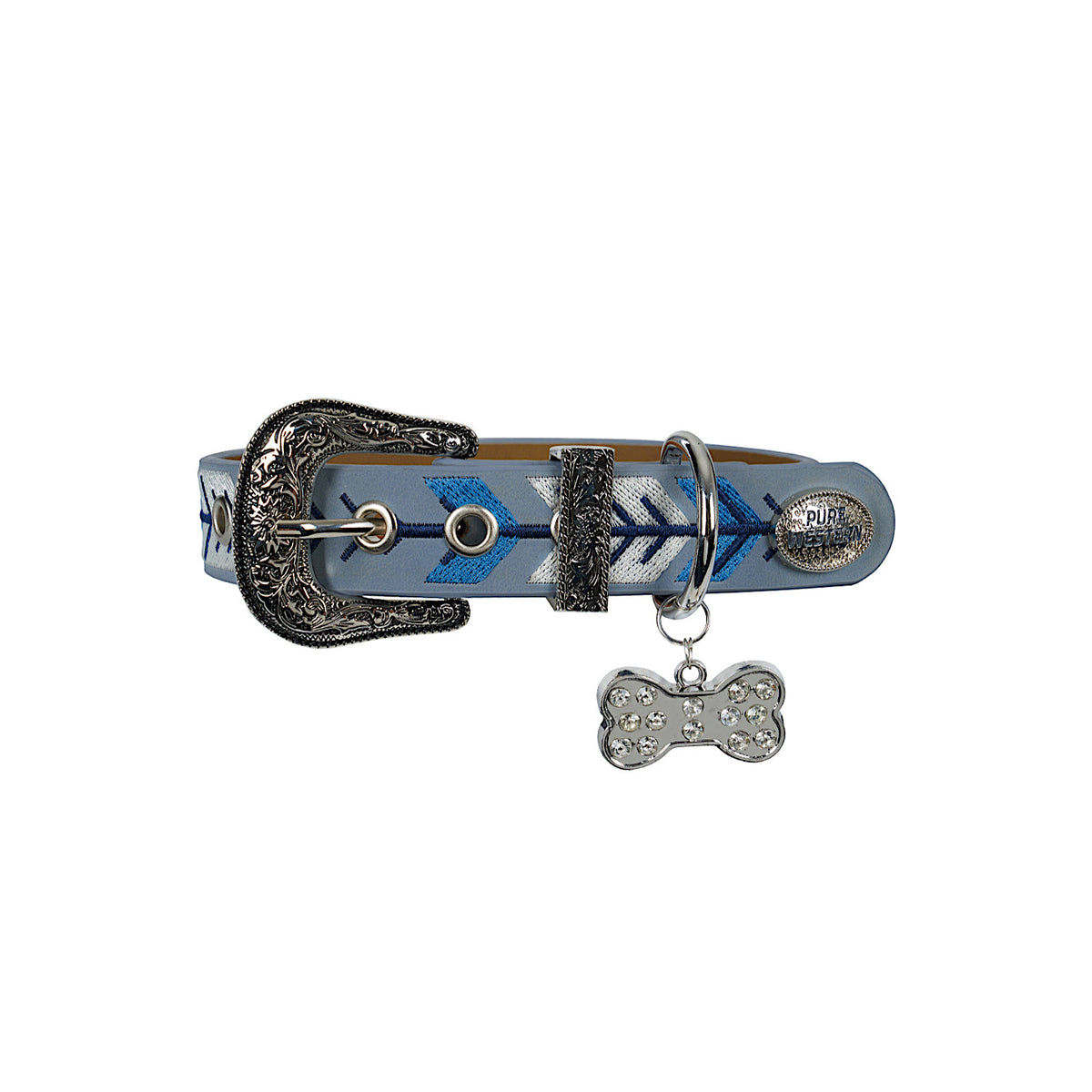 Pure Western Kaira Dog Collar - Blue