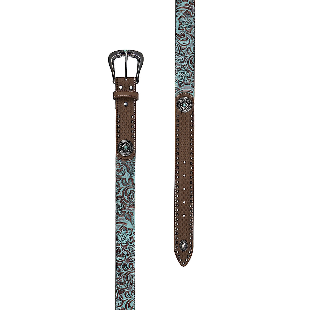 Pure Western Women’s Brielle Belt - Tan/Turquoise